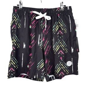 Brooklyn Cloth Shorts Small Black Surf Ave Mens Swim Trunk Board Shorts NEW